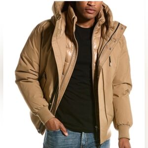 Men's Tan Hooded Jacket